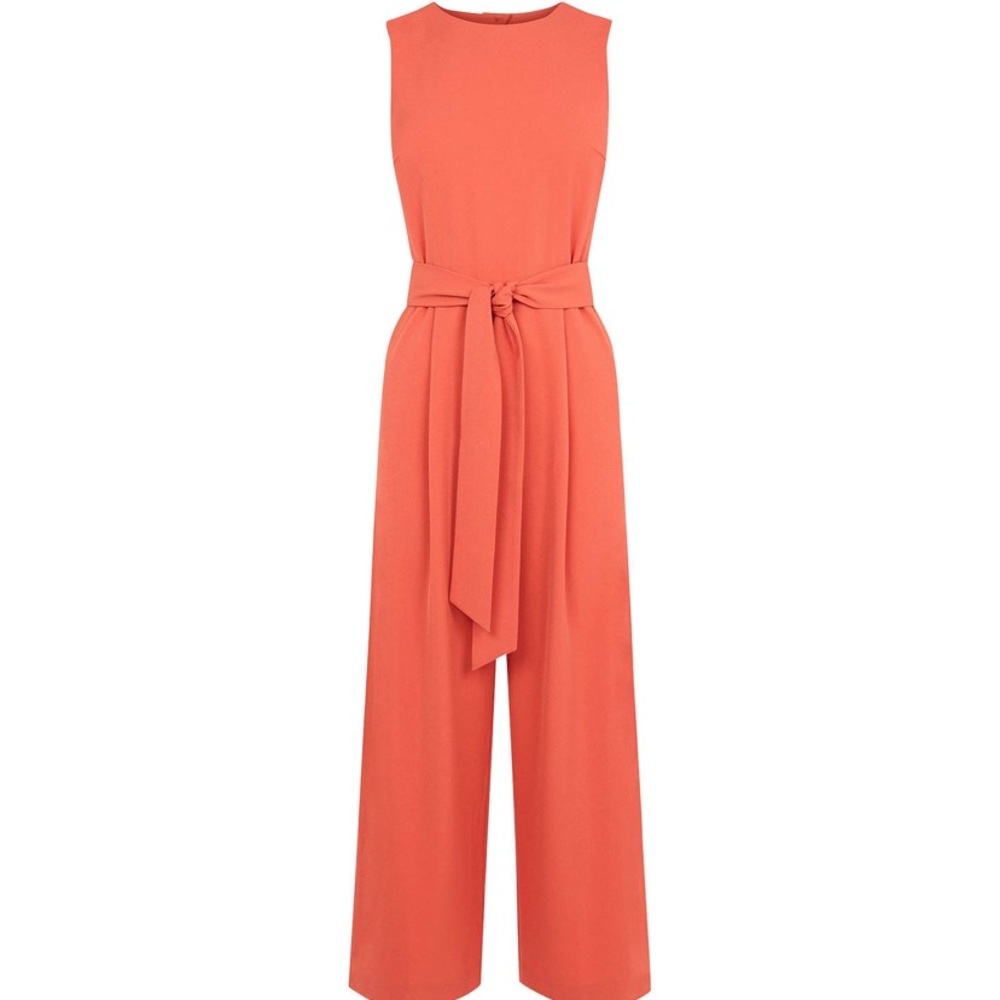 Warehouse Open Back Jumpsuit, Coral